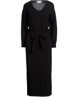 ViCOLO Midi Dress Viscose, Polyamide, Wool, Cashmere - Black