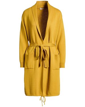 Cashmere Company Cardigan Wool, Cashmere - Yellow