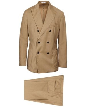 Boglioli Camel Suit Virgin Wool - Natural