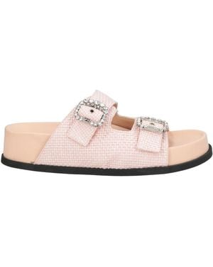 N°21 Sandals Natural Raffia - Pink