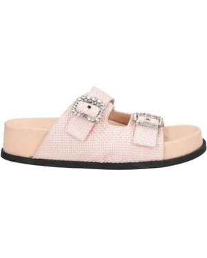 N°21 Sandals Natural Raffia - Pink