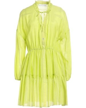 SKILLS & GENES Mini Dress Viscose, Silk - Yellow