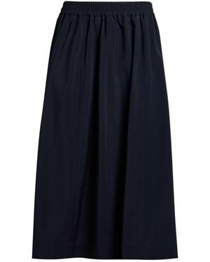 ODEEH Midnight Midi Skirt Virgin Wool - Blue
