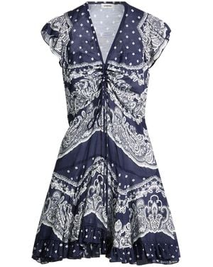 Sandro Mini Dress Viscose, Linen - Blue