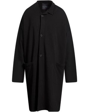 Yohji Yamamoto Overcoat & Trench Coat Cotton - Black
