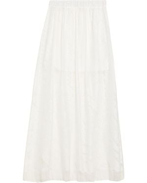 ViCOLO Maxi Skirt Polyester, Cotton - White