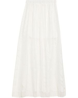 ViCOLO Maxi Skirt Polyester, Cotton - White
