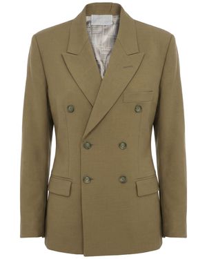 VTMNTS Military Blazer Virgin Wool, Elastane - Green