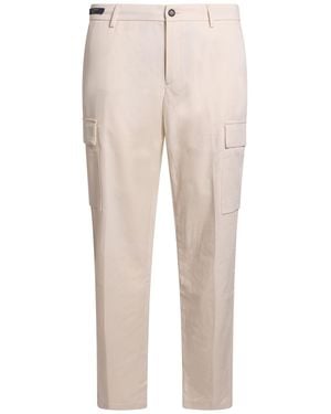 Paul & Shark Cream Trousers Modal, Cotton, Elastane - Natural