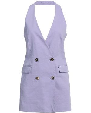 Pinko Lilac Tailored Vest Linen, Viscose, Elastane - Purple