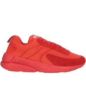 DIESEL Sneakers Leather, Textile Fibers - Red