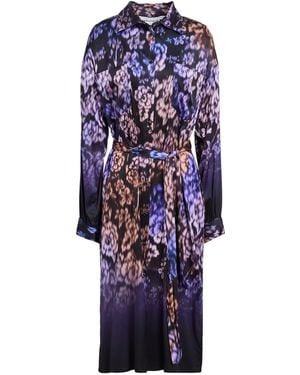 Shirtaporter Midi Dress Viscose, Elastane - Blue