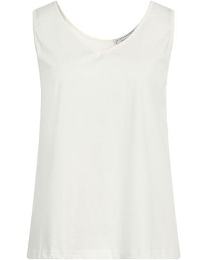Shirtaporter Cream Top Cotton, Elastane - White