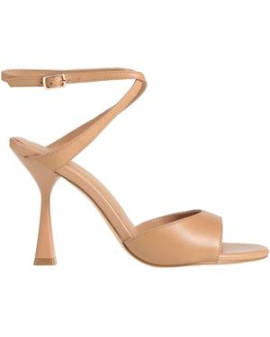 CafeNoir Camel Sandals Leather - Natural