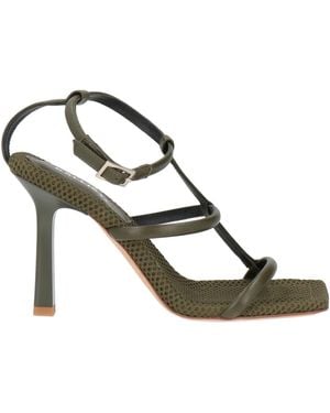 Kalliste Military Sandals Leather, Textile Fibers - Metallic