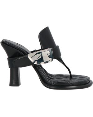 Burberry Thong Sandal Leather - Black