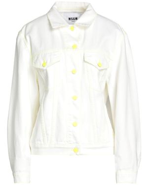 MSGM Denim Outerwear - White