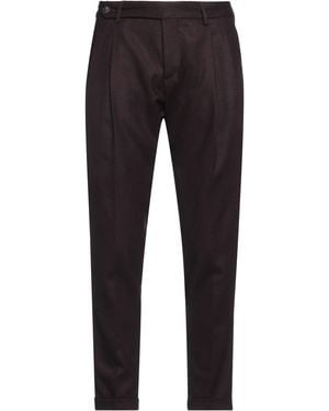 Messagerie Luxe Fabrics Burgundy Pants Wool, Polyester - Blue