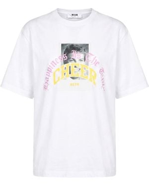 MSGM T-Shirt Cotton - White