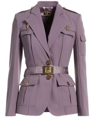 Elisabetta Franchi Blazer Polyester, Polyamide - Purple