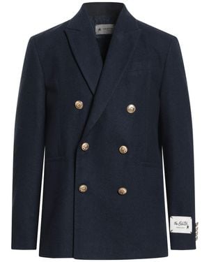 Saucony Coat Polyester, Viscose, Wool - Blue