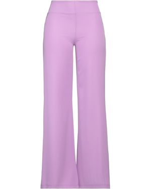 MIRONCÈ Lilac Pants Polyester, Elastane - Purple