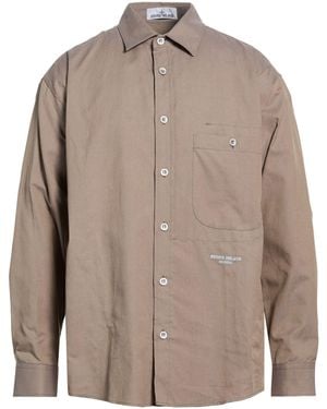 Stone Island Taupe Shirt Cotton - Brown