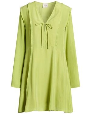 Alysi Mini Dress Silk - Green