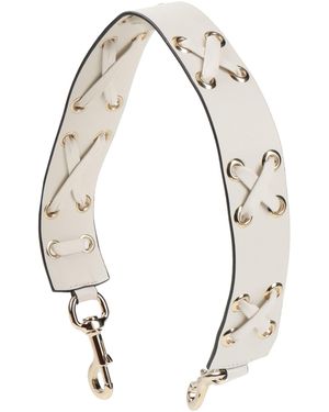 Red(V) Bag Strap Leather - Natural