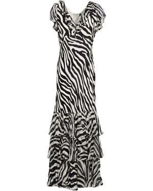 RIXO London Vestido Largo - Blanco