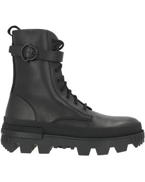 Moncler Ankle Boots Leather - Black