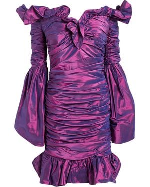 Moschino Plum Mini Dress Silk - Purple