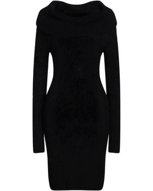 Dondup Midi Dress Polyamide, Alpaca Wool, Wool - Black