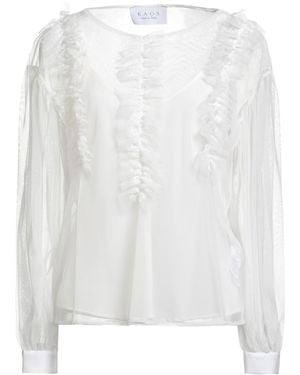 Kaos Top Polyester, Cotton - White