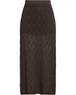 Bruno Manetti Midi Skirt Silk - Black