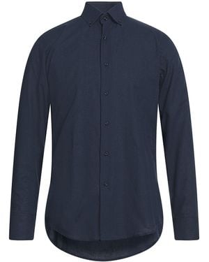Bagutta Midnight Shirt Linen, Cotton - Blue