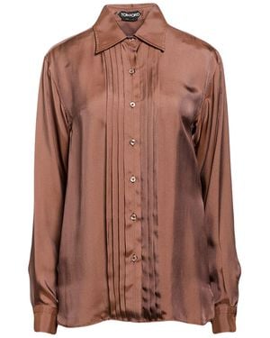 Tom Ford Shirt Viscose, Silk - Brown