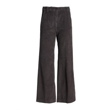 Hartford Charcoal Pants Cotton - Gray