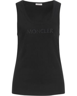 Moncler Sleeveless Ribbed Jersey Top - Black