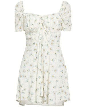 Mar De Margaritas Mini Dress Viscose, Polyester - White