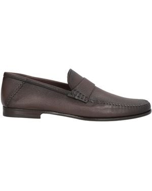 Santoni Loafers Leather - Grey