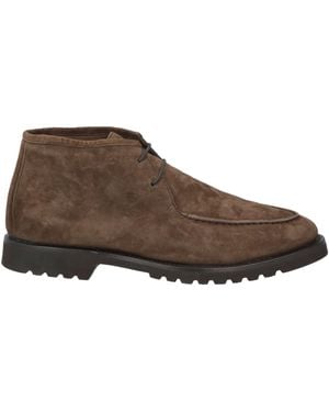 Andrea Ventura Firenze Khaki Ankle Boots Leather - Brown