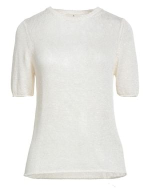 Bruno Manetti Jumper Linen, Silk, Polyester - White