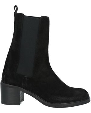 Trend Ankle Boots Leather - Black