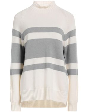 Biancalancia Ivory Turtleneck Cashmere - White