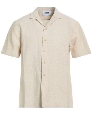 Alpha Studio Shirt Linen - White