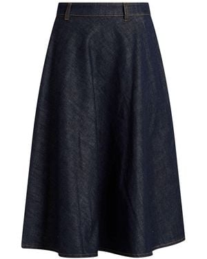 Department 5 Denim Skirt Recycled Cotton, Cotton, Rubber - Blue
