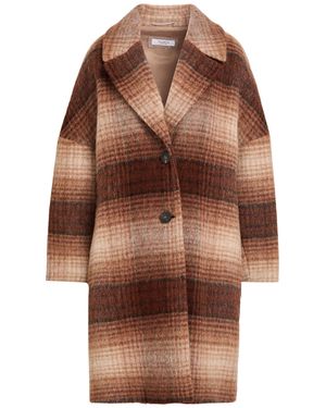 Peserico Coat Virgin Wool, Alpaca Wool - Brown