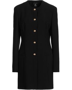 Hanita Overcoat & Trench Coat Polyester, Viscose, Elastane - Black