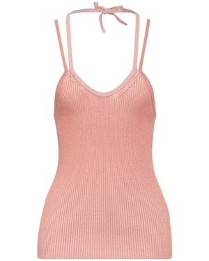 Erika Cavallini Semi Couture Top Viscose, Polyamide - Pink